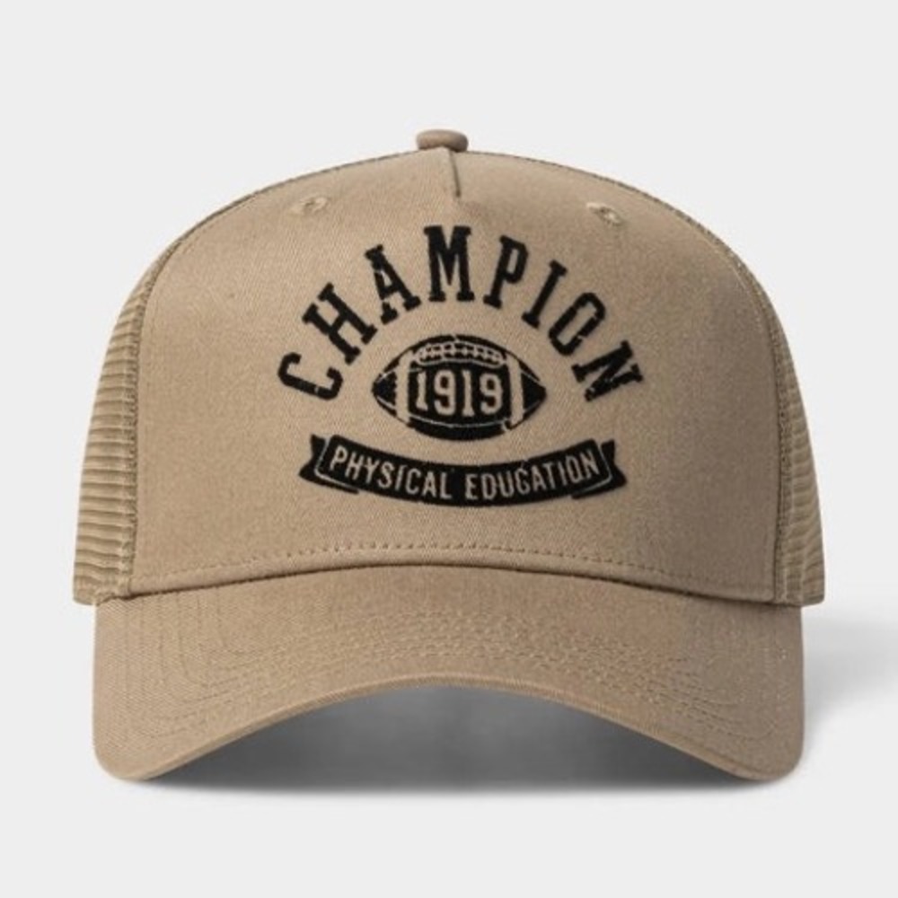 Champion Phys Ed Twill Trucker Hat - Tan